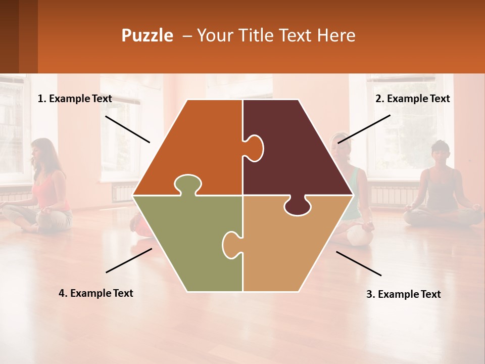 A Group Of People Sitting In A Circle Doing Yoga PowerPoint Template