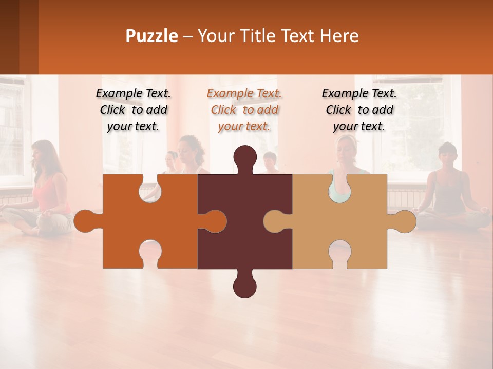 A Group Of People Sitting In A Circle Doing Yoga PowerPoint Template