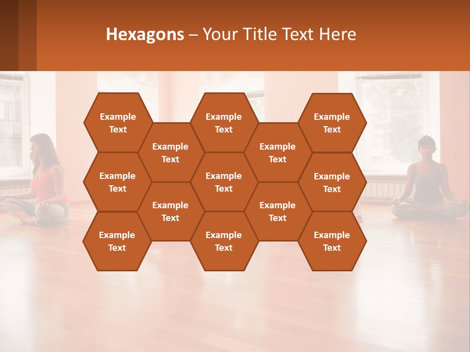 A Group Of People Sitting In A Circle Doing Yoga PowerPoint Template