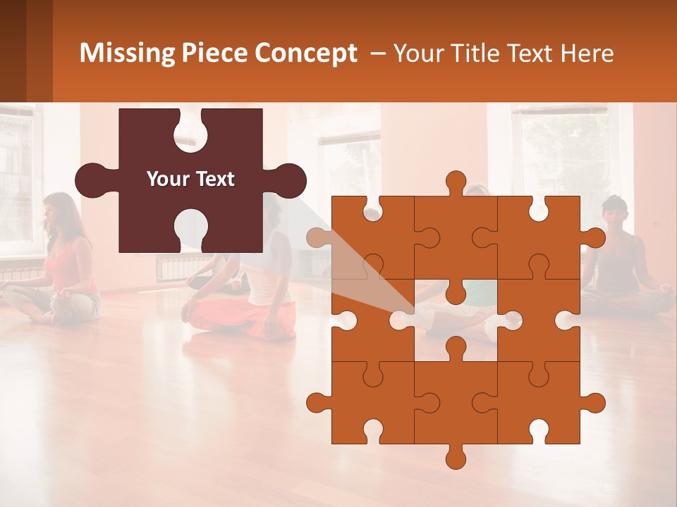 A Group Of People Sitting In A Circle Doing Yoga PowerPoint Template