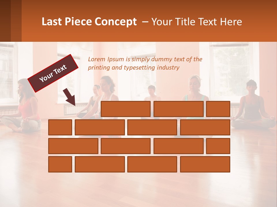 A Group Of People Sitting In A Circle Doing Yoga PowerPoint Template