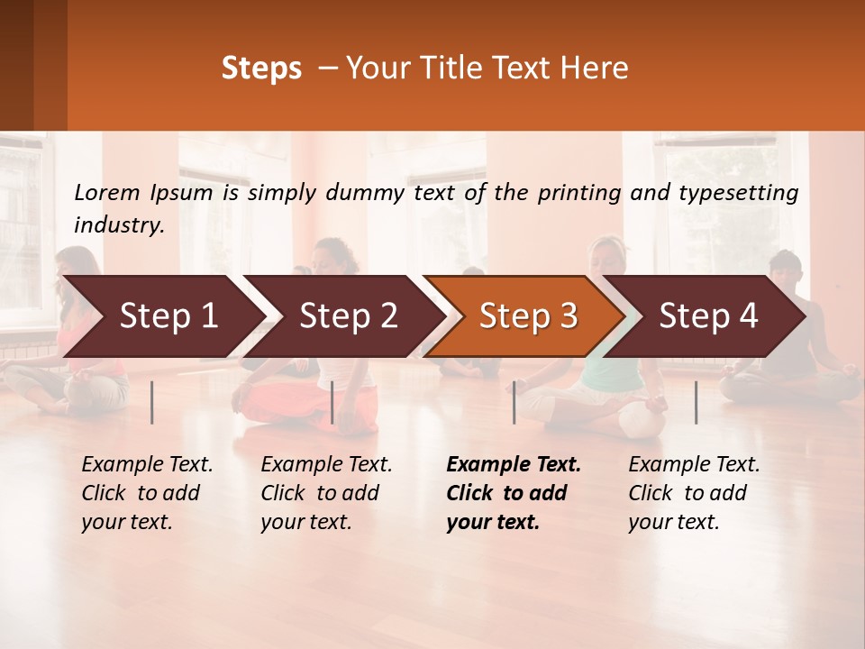 A Group Of People Sitting In A Circle Doing Yoga PowerPoint Template