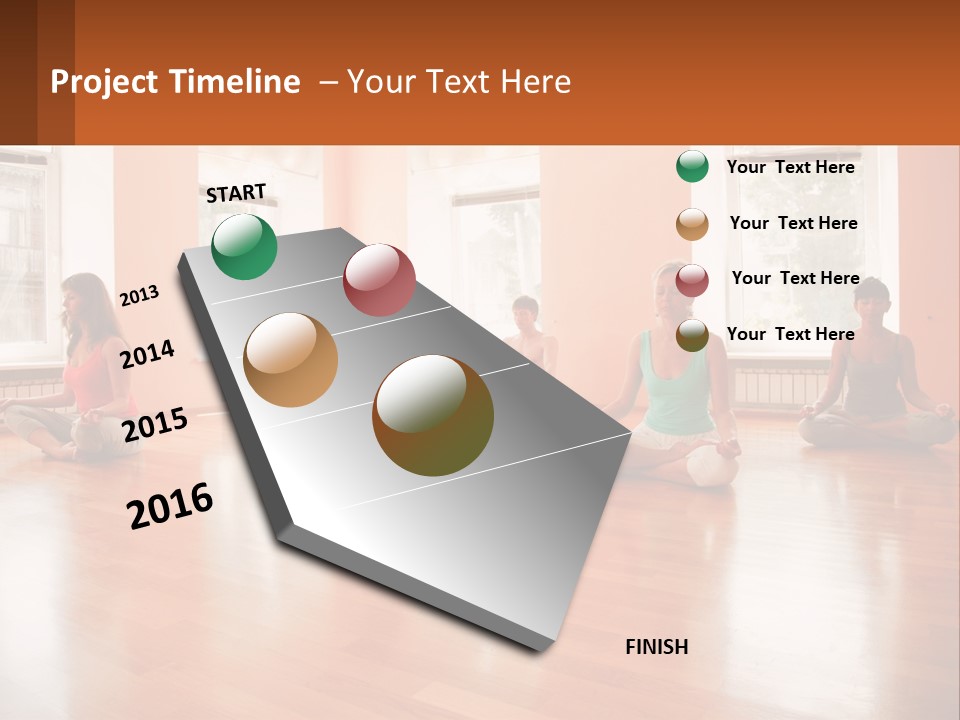 A Group Of People Sitting In A Circle Doing Yoga PowerPoint Template