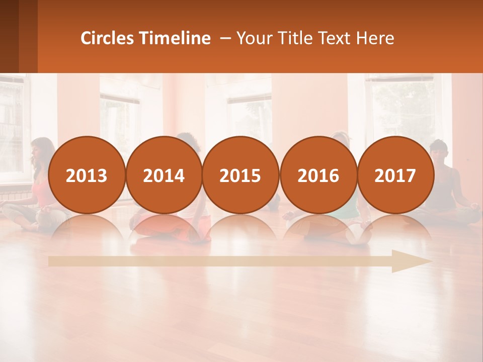 A Group Of People Sitting In A Circle Doing Yoga PowerPoint Template