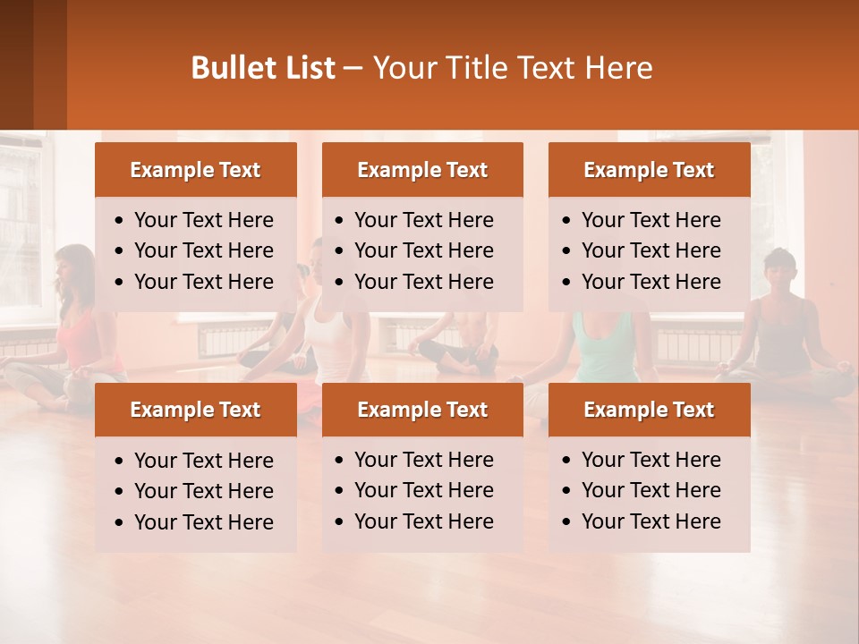 A Group Of People Sitting In A Circle Doing Yoga PowerPoint Template