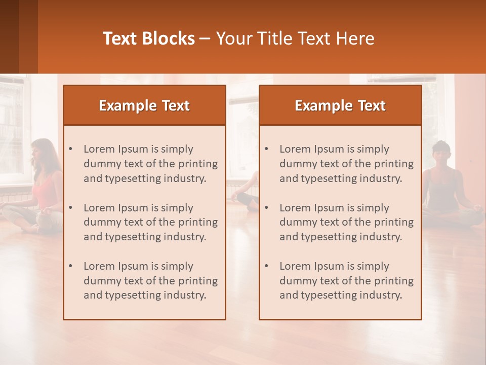 A Group Of People Sitting In A Circle Doing Yoga PowerPoint Template