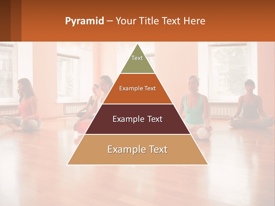 A Group Of People Sitting In A Circle Doing Yoga PowerPoint Template