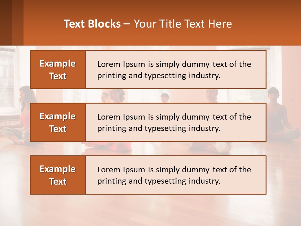 A Group Of People Sitting In A Circle Doing Yoga PowerPoint Template