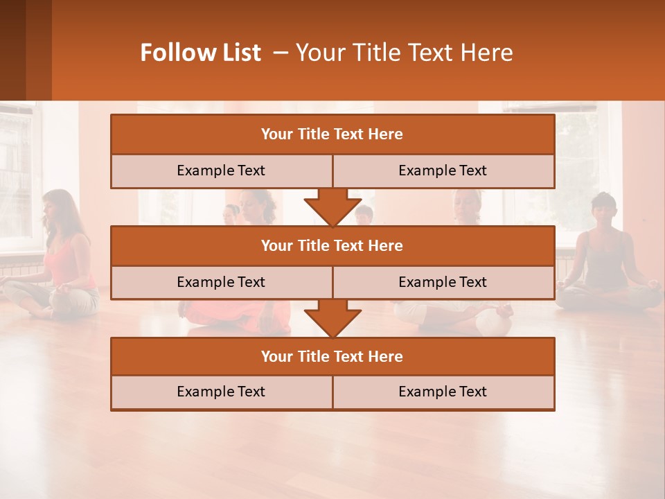 A Group Of People Sitting In A Circle Doing Yoga PowerPoint Template