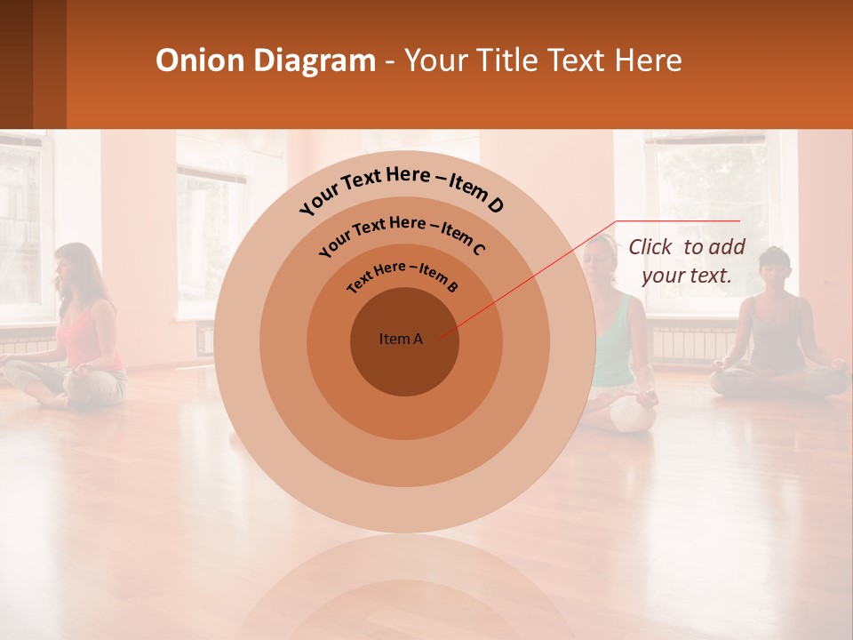A Group Of People Sitting In A Circle Doing Yoga PowerPoint Template