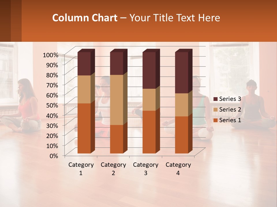 A Group Of People Sitting In A Circle Doing Yoga PowerPoint Template