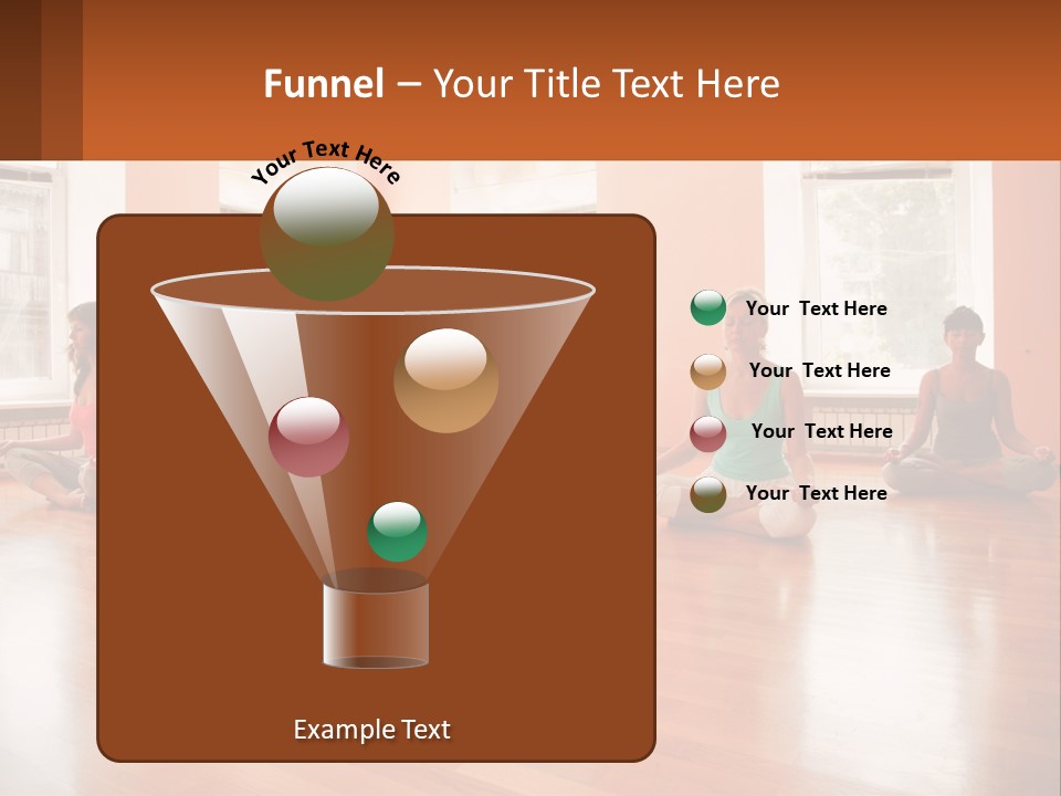 A Group Of People Sitting In A Circle Doing Yoga PowerPoint Template