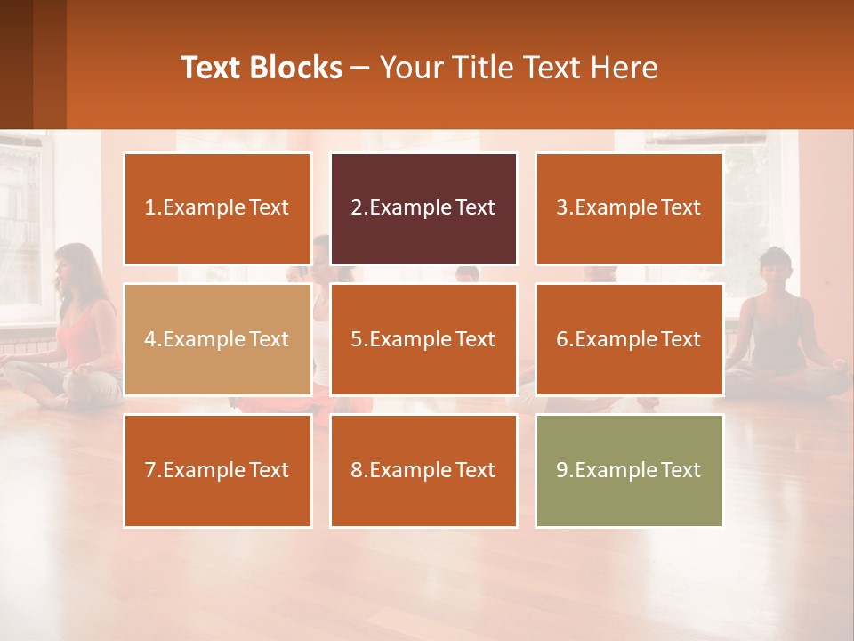 A Group Of People Sitting In A Circle Doing Yoga PowerPoint Template