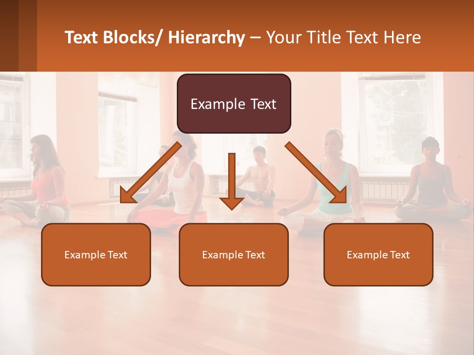 A Group Of People Sitting In A Circle Doing Yoga PowerPoint Template