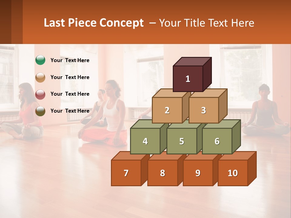 A Group Of People Sitting In A Circle Doing Yoga PowerPoint Template