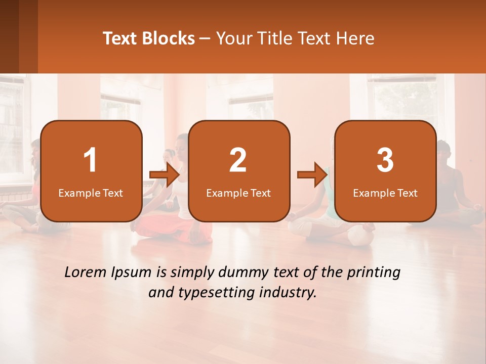 A Group Of People Sitting In A Circle Doing Yoga PowerPoint Template