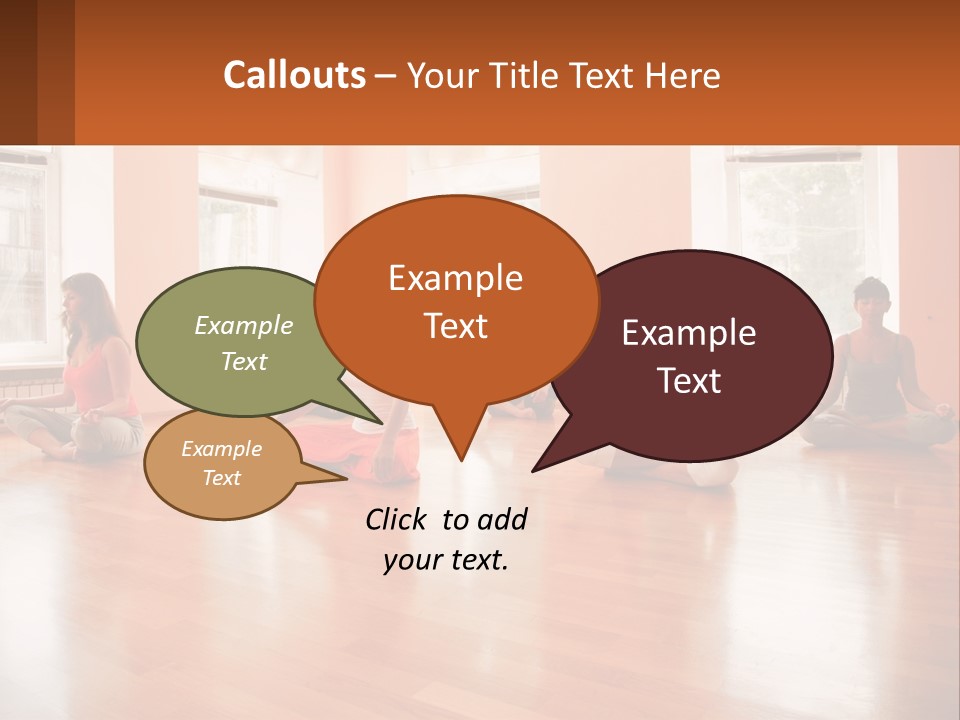 A Group Of People Sitting In A Circle Doing Yoga PowerPoint Template