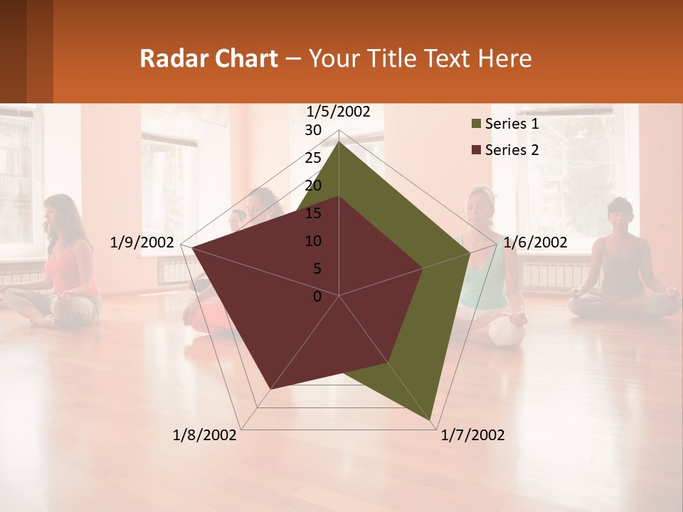A Group Of People Sitting In A Circle Doing Yoga PowerPoint Template