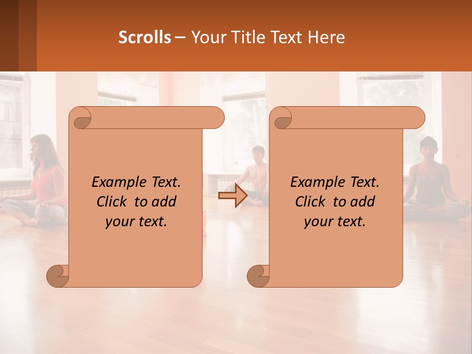 A Group Of People Sitting In A Circle Doing Yoga PowerPoint Template