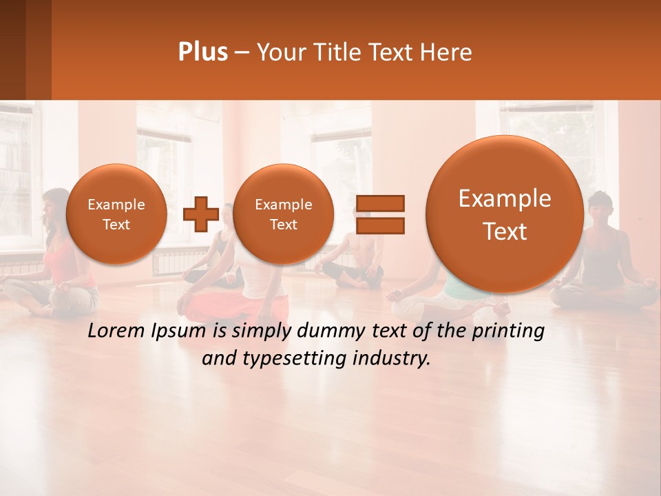 A Group Of People Sitting In A Circle Doing Yoga PowerPoint Template