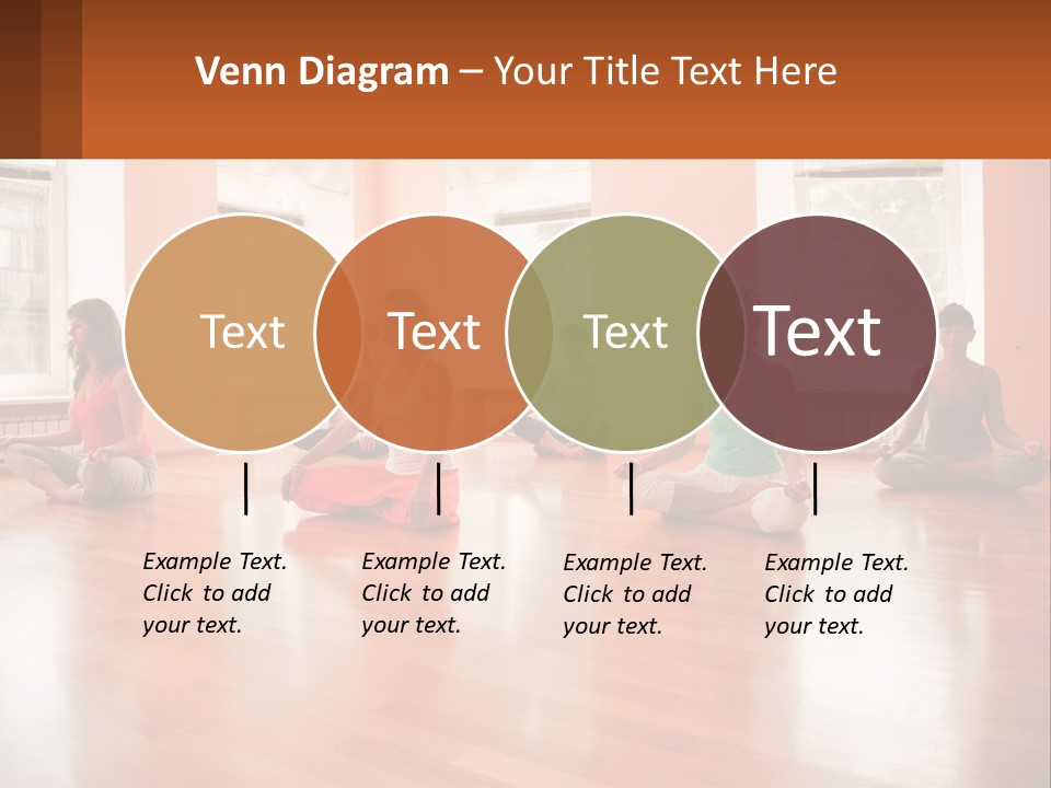 A Group Of People Sitting In A Circle Doing Yoga PowerPoint Template
