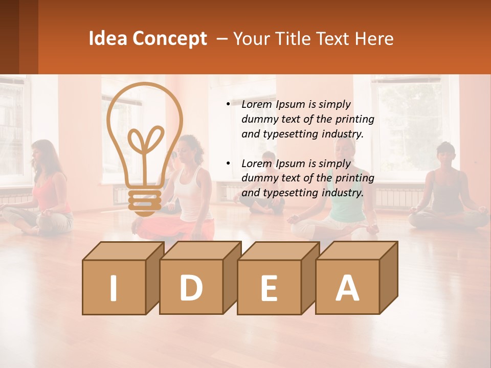 A Group Of People Sitting In A Circle Doing Yoga PowerPoint Template