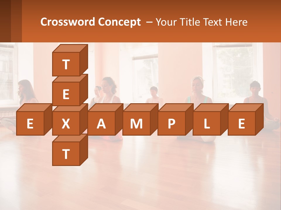 A Group Of People Sitting In A Circle Doing Yoga PowerPoint Template