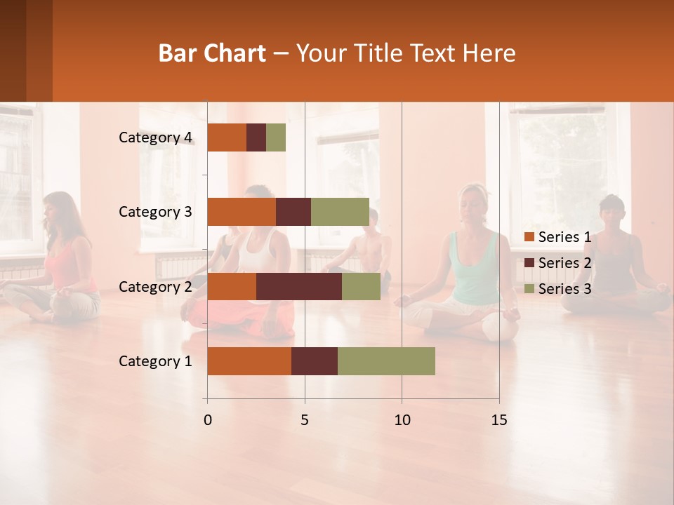 A Group Of People Sitting In A Circle Doing Yoga PowerPoint Template