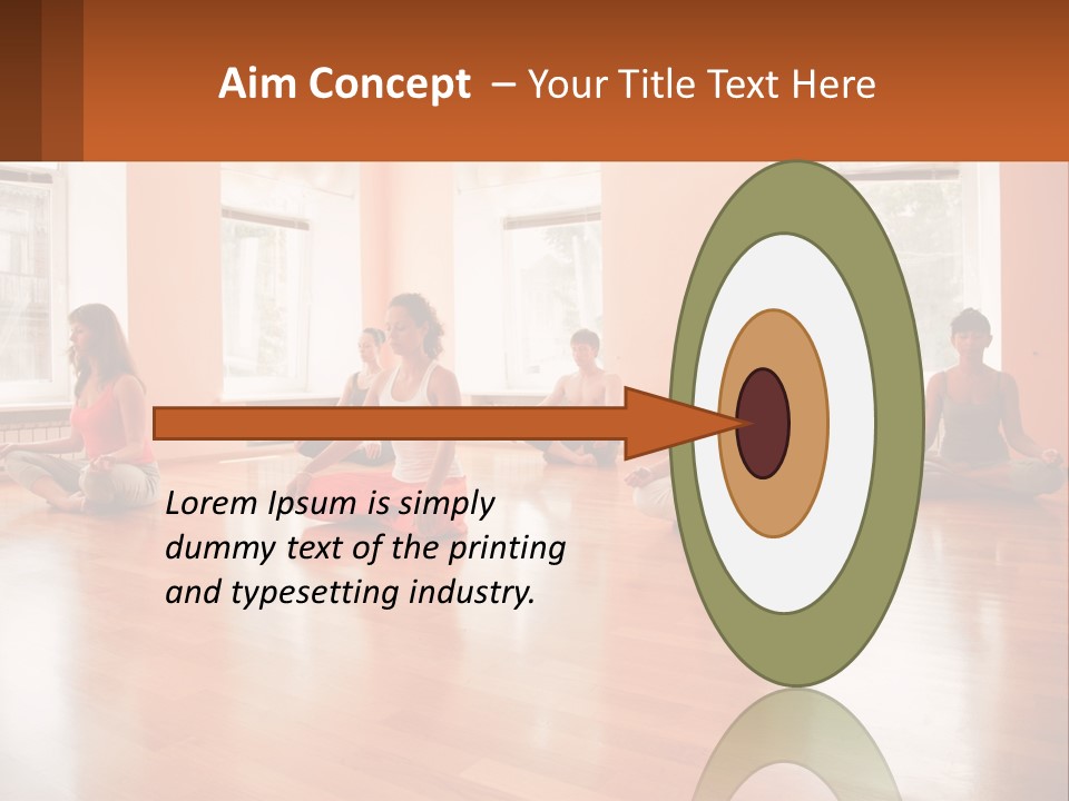 A Group Of People Sitting In A Circle Doing Yoga PowerPoint Template