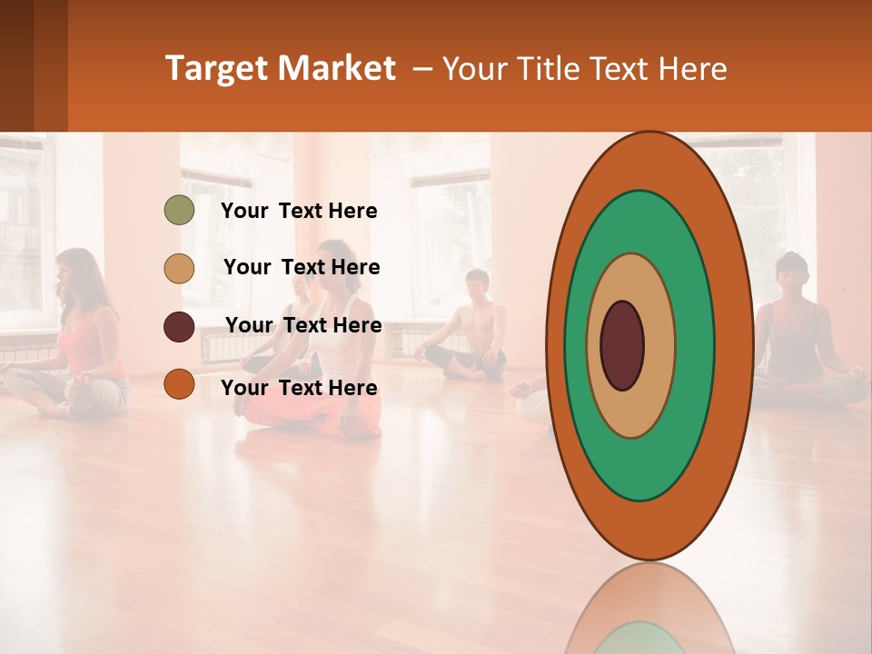 A Group Of People Sitting In A Circle Doing Yoga PowerPoint Template