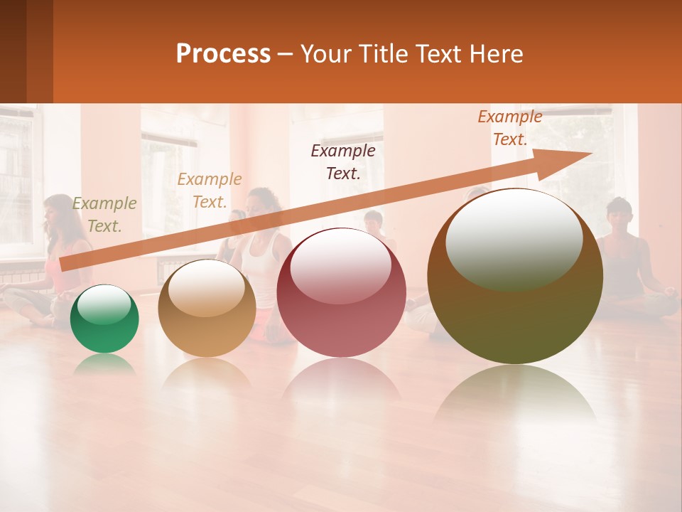 A Group Of People Sitting In A Circle Doing Yoga PowerPoint Template