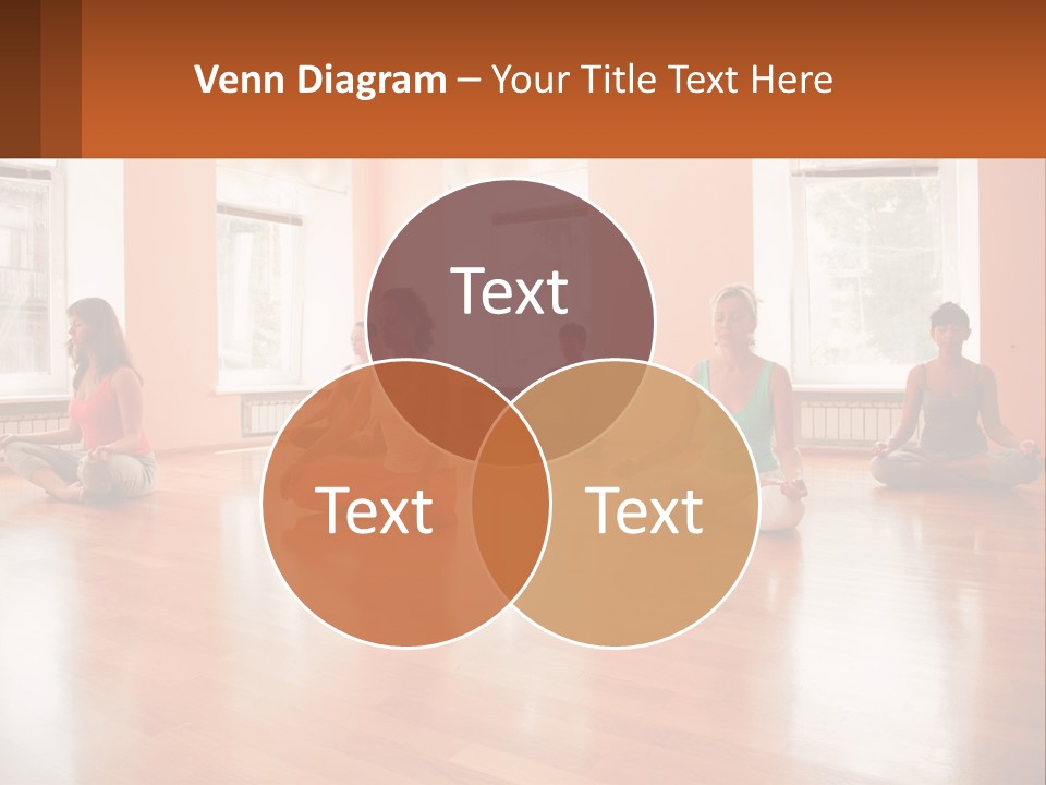 A Group Of People Sitting In A Circle Doing Yoga PowerPoint Template