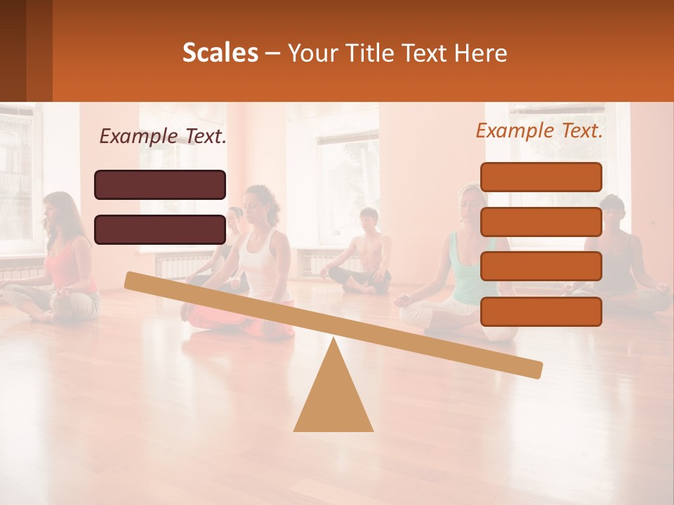 A Group Of People Sitting In A Circle Doing Yoga PowerPoint Template