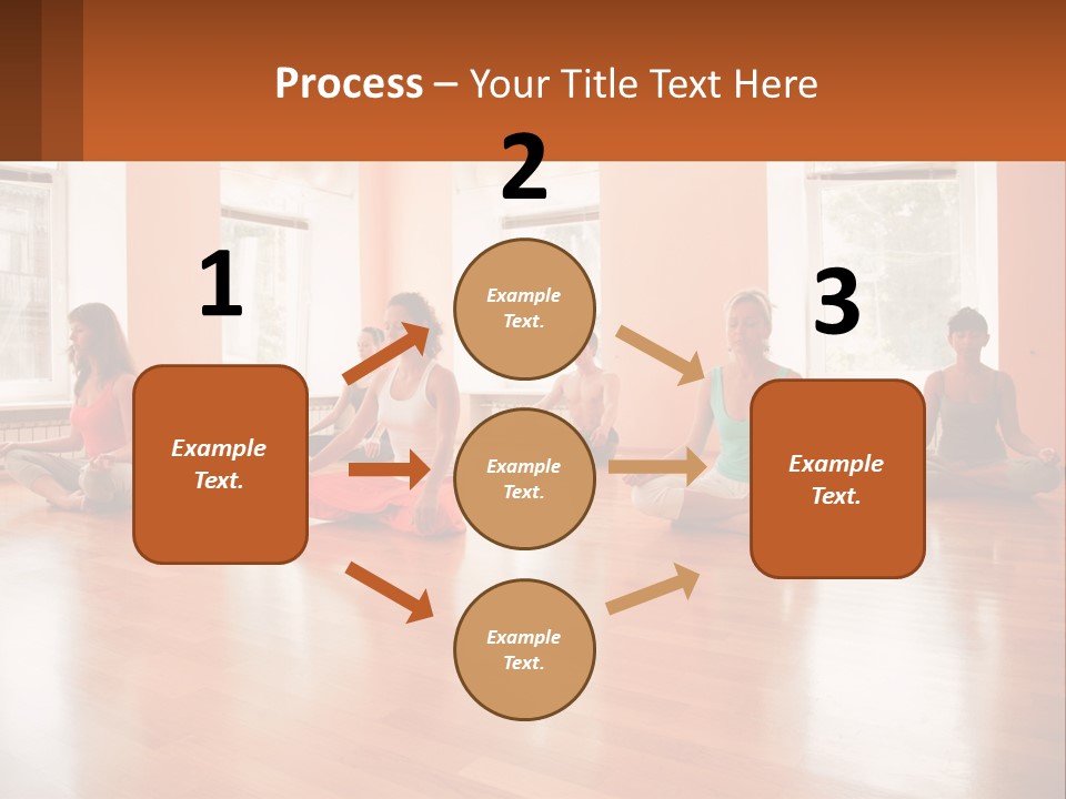 A Group Of People Sitting In A Circle Doing Yoga PowerPoint Template