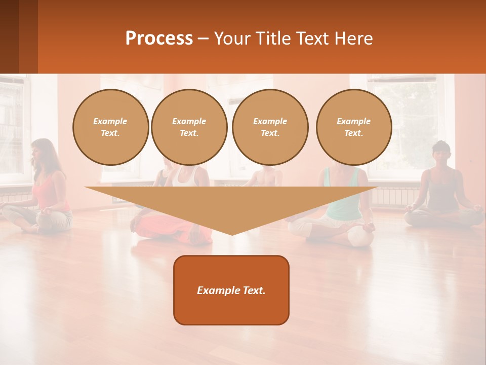 A Group Of People Sitting In A Circle Doing Yoga PowerPoint Template