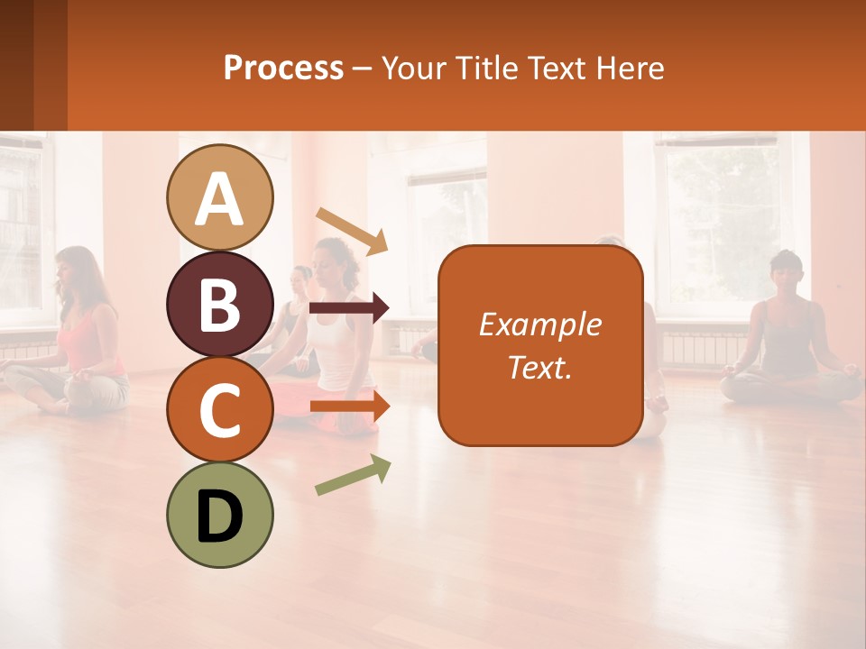 A Group Of People Sitting In A Circle Doing Yoga PowerPoint Template