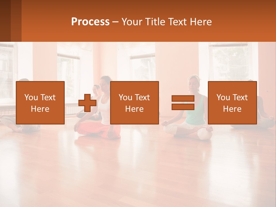 A Group Of People Sitting In A Circle Doing Yoga PowerPoint Template