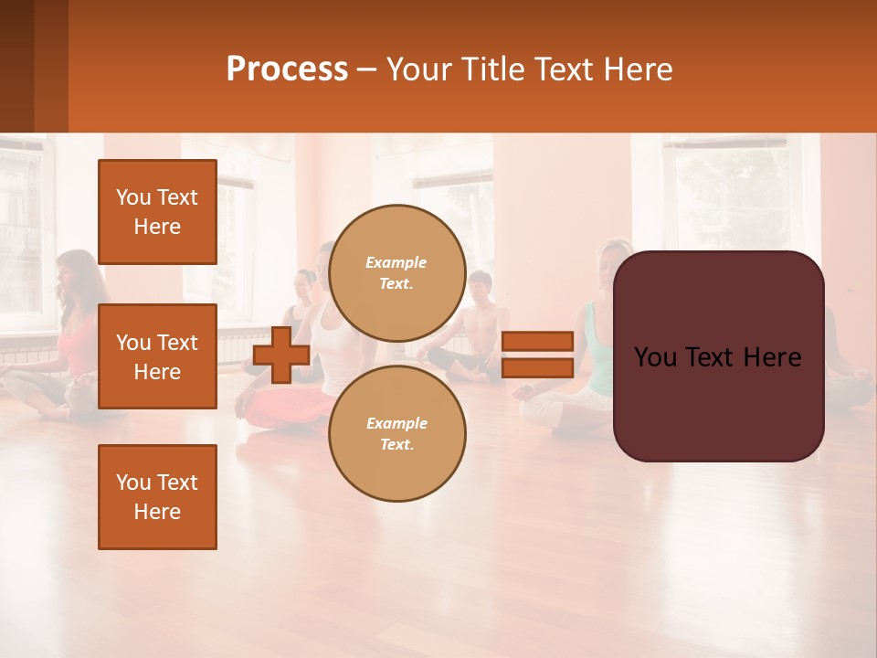 A Group Of People Sitting In A Circle Doing Yoga PowerPoint Template