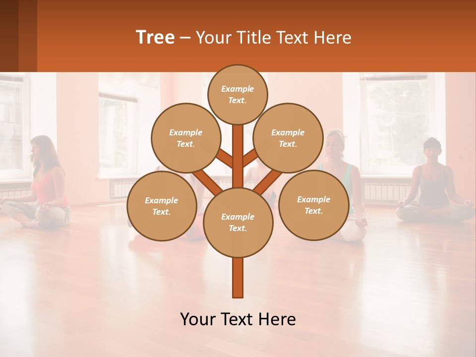 A Group Of People Sitting In A Circle Doing Yoga PowerPoint Template