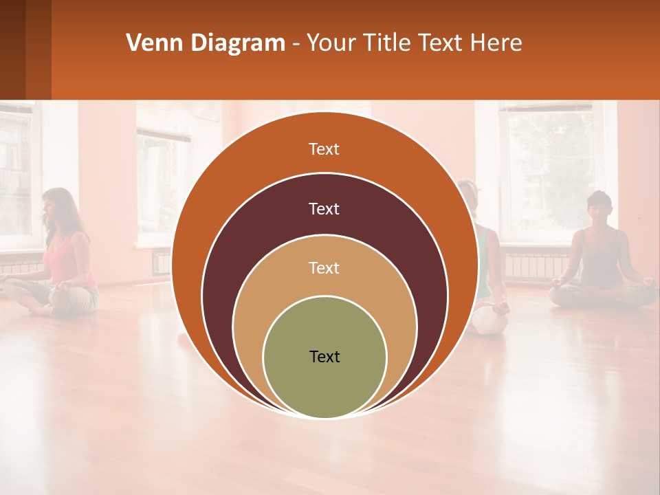 A Group Of People Sitting In A Circle Doing Yoga PowerPoint Template
