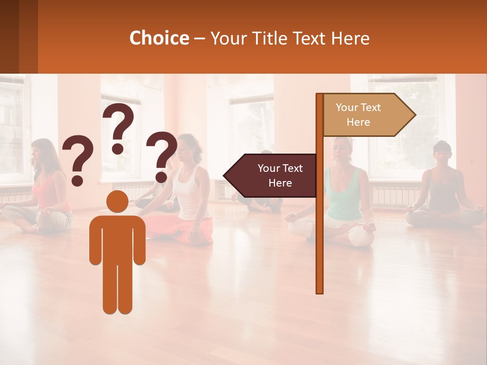 A Group Of People Sitting In A Circle Doing Yoga PowerPoint Template