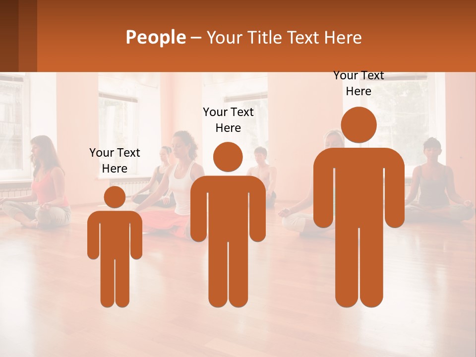 A Group Of People Sitting In A Circle Doing Yoga PowerPoint Template