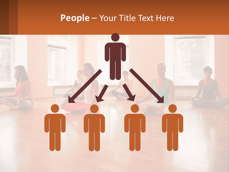 A Group Of People Sitting In A Circle Doing Yoga PowerPoint Template