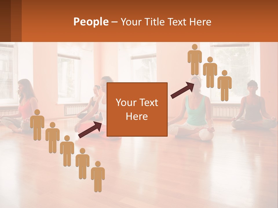 A Group Of People Sitting In A Circle Doing Yoga PowerPoint Template