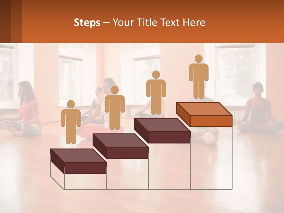 A Group Of People Sitting In A Circle Doing Yoga PowerPoint Template