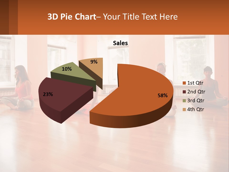 A Group Of People Sitting In A Circle Doing Yoga PowerPoint Template
