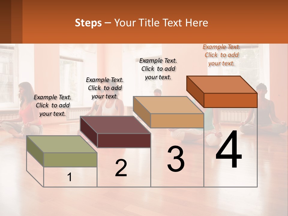 A Group Of People Sitting In A Circle Doing Yoga PowerPoint Template