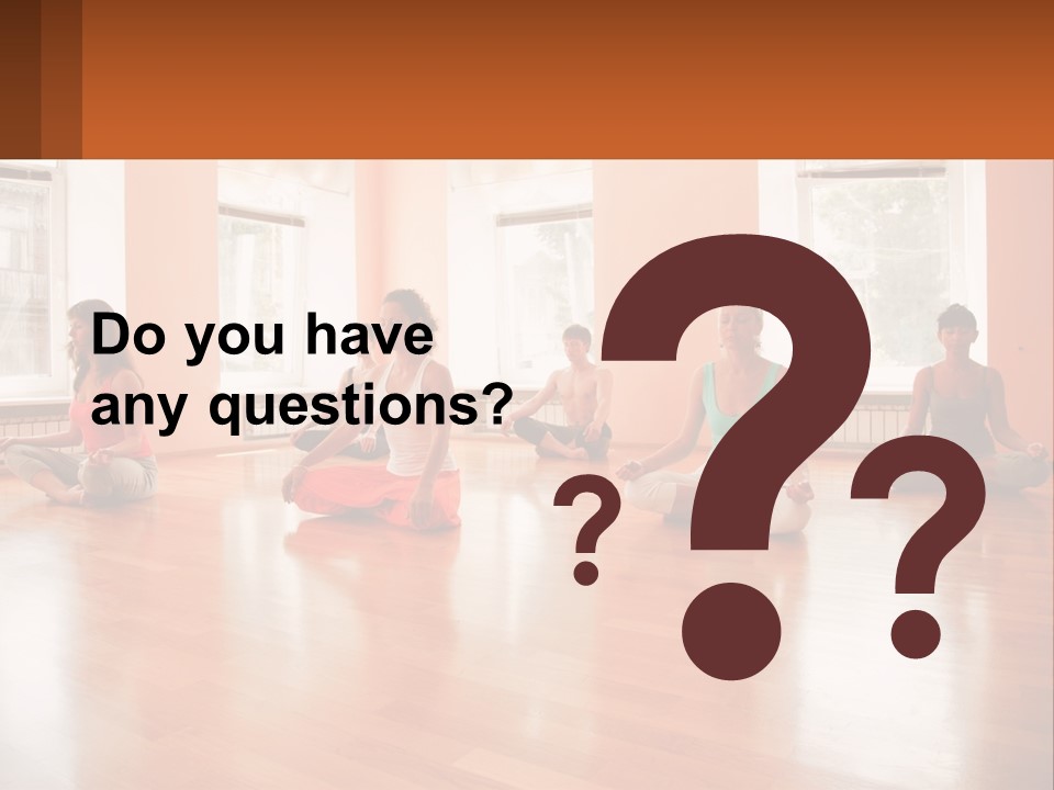 A Group Of People Sitting In A Circle Doing Yoga PowerPoint Template