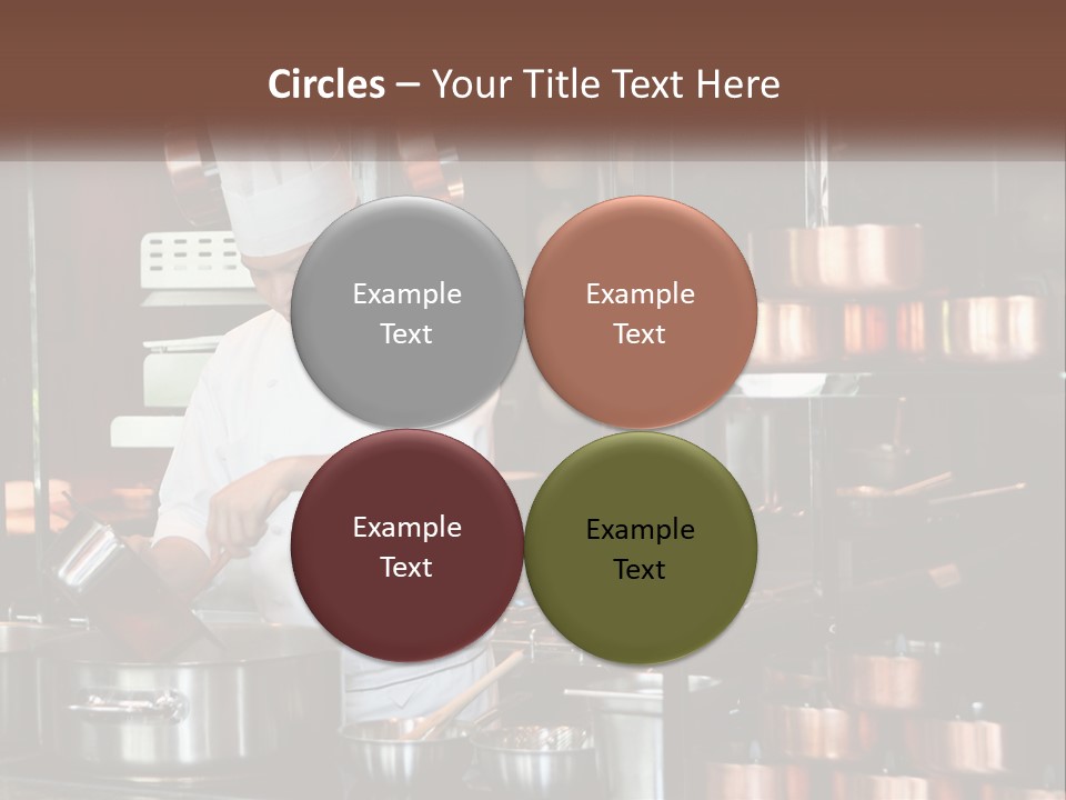 A Man In A Chef's Hat Is Cooking In A Kitchen PowerPoint Template
