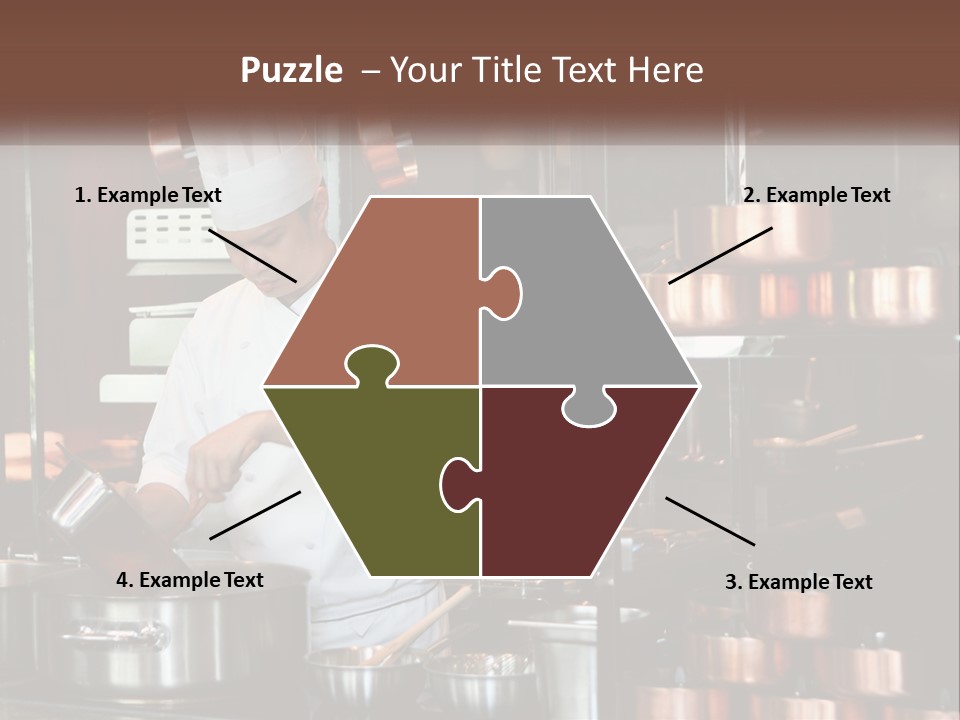 A Man In A Chef's Hat Is Cooking In A Kitchen PowerPoint Template